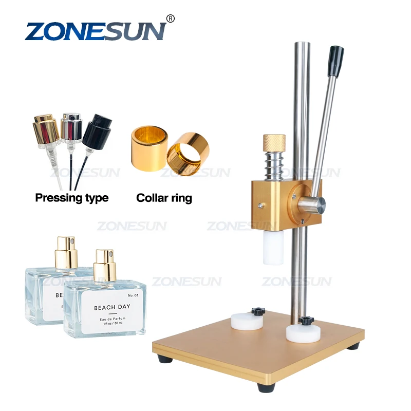ZONESUN ZS-YG30 Manual Small Bottle Perfume Press Capping Machine Glass Perfume Bottle Collar Ring Cap Pressing Machine
ZONESUN ZS-YG30 Manual Small Bottle Perfume Press Capping Machine Glass Perfume Bottle Collar Ring Cap Pressing Machine