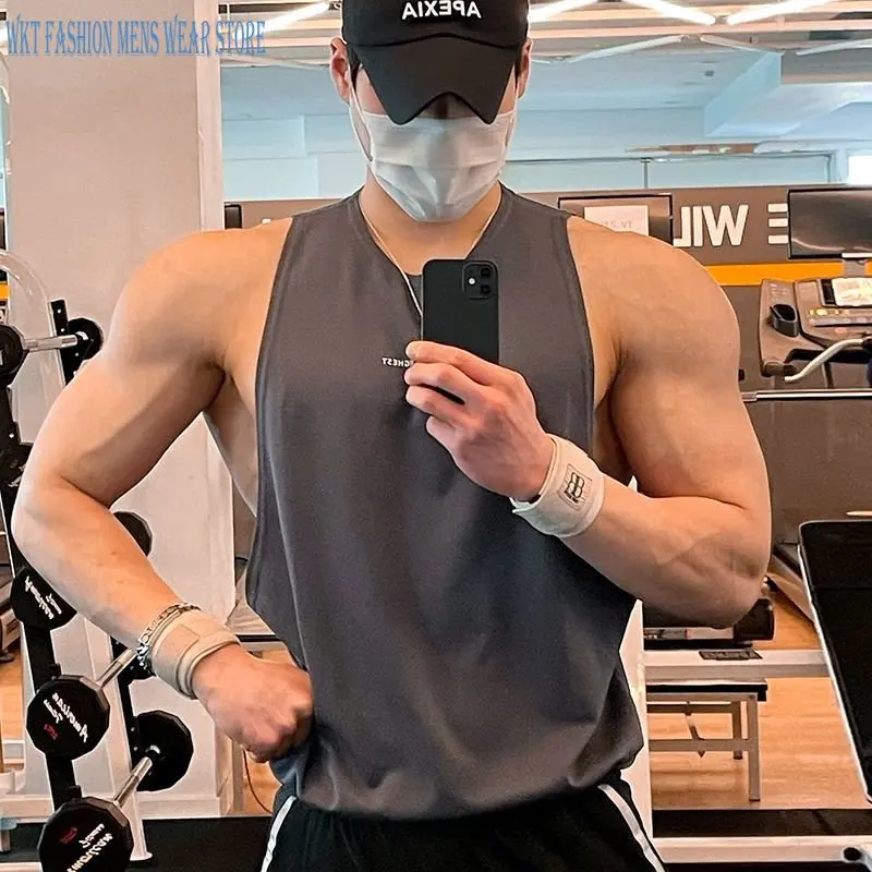 Tank Tops Workout Vest Men's Clothing Tees Breathable Training Waistcoat Sports Stretch Sleeveless T-shirt Quick Drying Clothes
Tank Tops Workout Vest Men's Clothing Tees Breathable Training Waistcoat Sports Stretch Sleeveless T-shirt Quick Drying Clothes