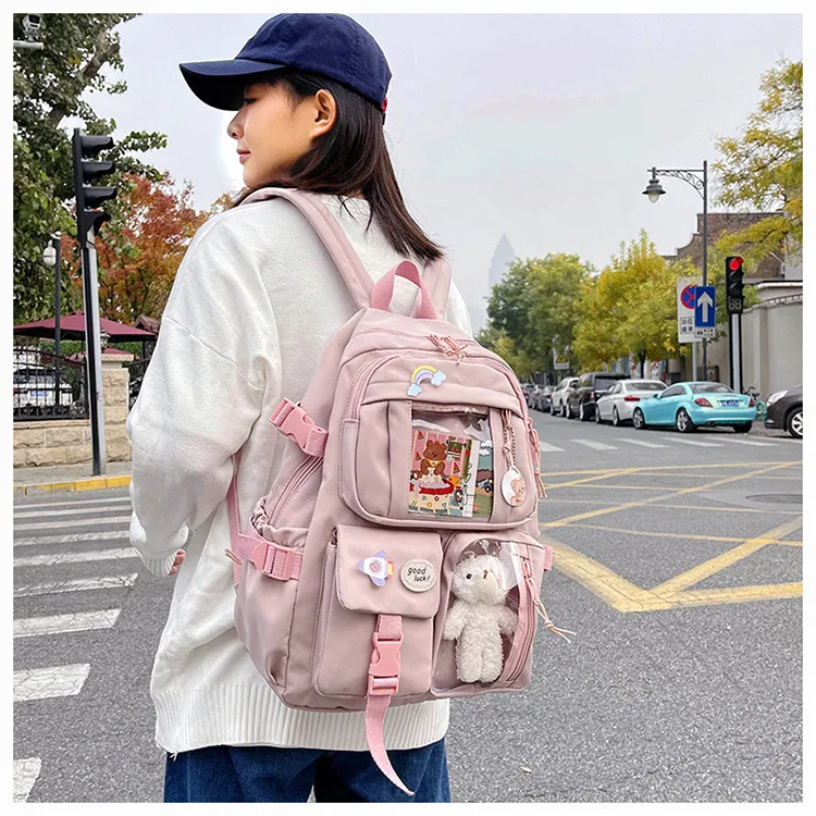 WEEQQ Large-capacity Cute Girl Multi-Pocket Backpack Middle School Student Bag Kawaii Laptop Bag School Bag Women Bag Ladies Bag
WEEQQ Large-capacity Cute Girl Multi-Pocket Backpack Middle School Student Bag Kawaii Laptop Bag School Bag Women Bag Ladies Bag