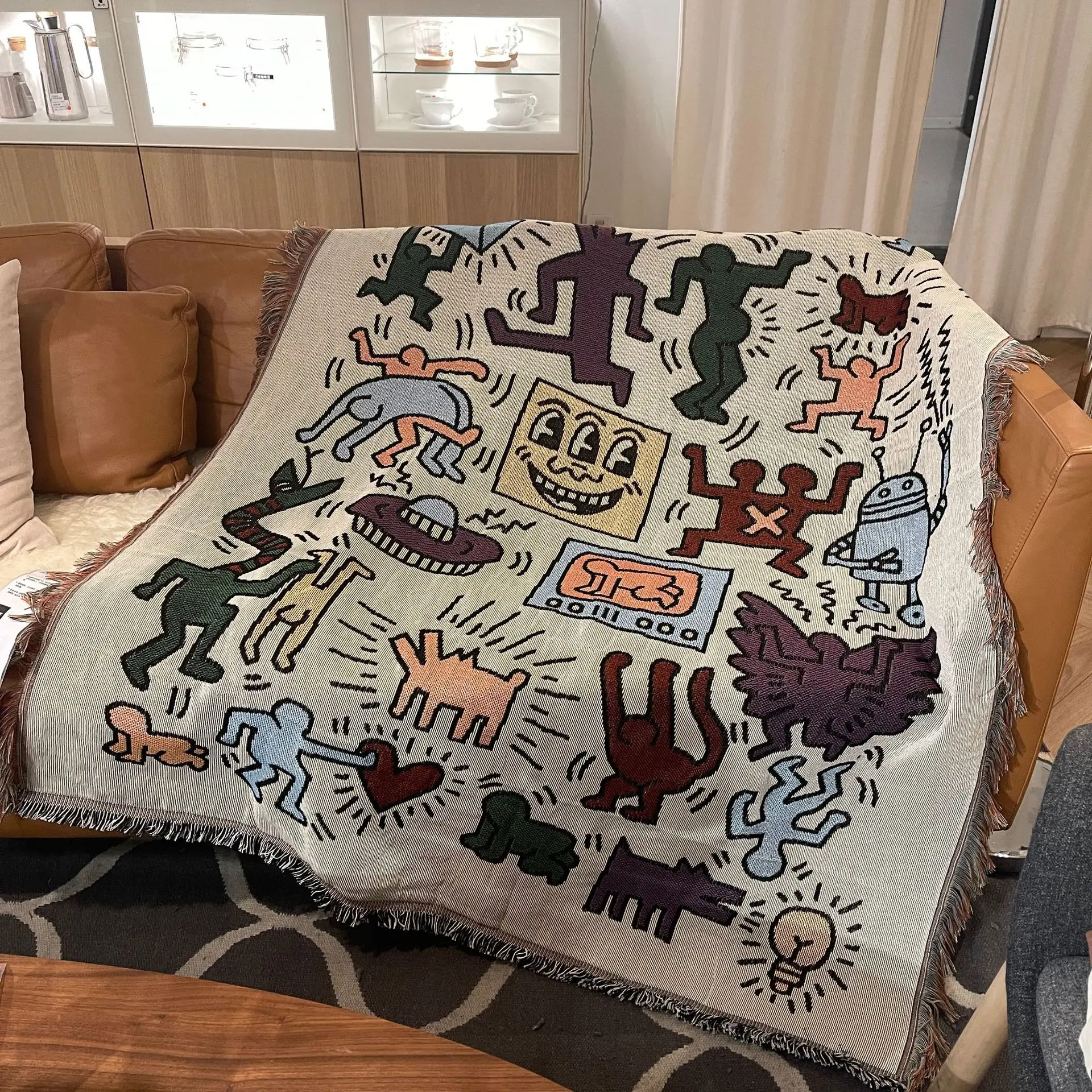 American Graffiti Blanket for Sofa Illustration Series Keith Decorative Tapestries Travel Leisure Blanket Picnic Mat Soft Carpet
American Graffiti Blanket for Sofa Illustration Series Keith Decorative Tapestries Travel Leisure Blanket Picnic Mat Soft Carpet