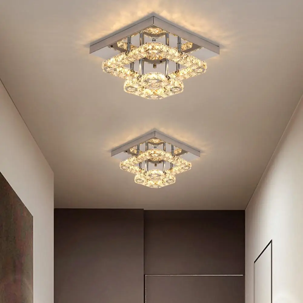 Modern Crystal LED Ceiling Lights Plafon Stainless Steel Ceiling Lamp Lighting Fixture For Dining Room Luminaria Lustres
Modern Crystal LED Ceiling Lights Plafon Stainless Steel Ceiling Lamp Lighting Fixture For Dining Room Luminaria Lustres