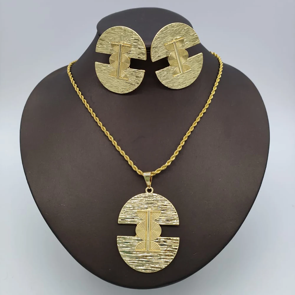 18K Gold Color Ethiopian Necklace Jewelry Sets Gold Color Earrings and Necklace Wedding Party African Accessories Gifts
18K Gold Color Ethiopian Necklace Jewelry Sets Gold Color Earrings and Necklace Wedding Party African Accessories Gifts
