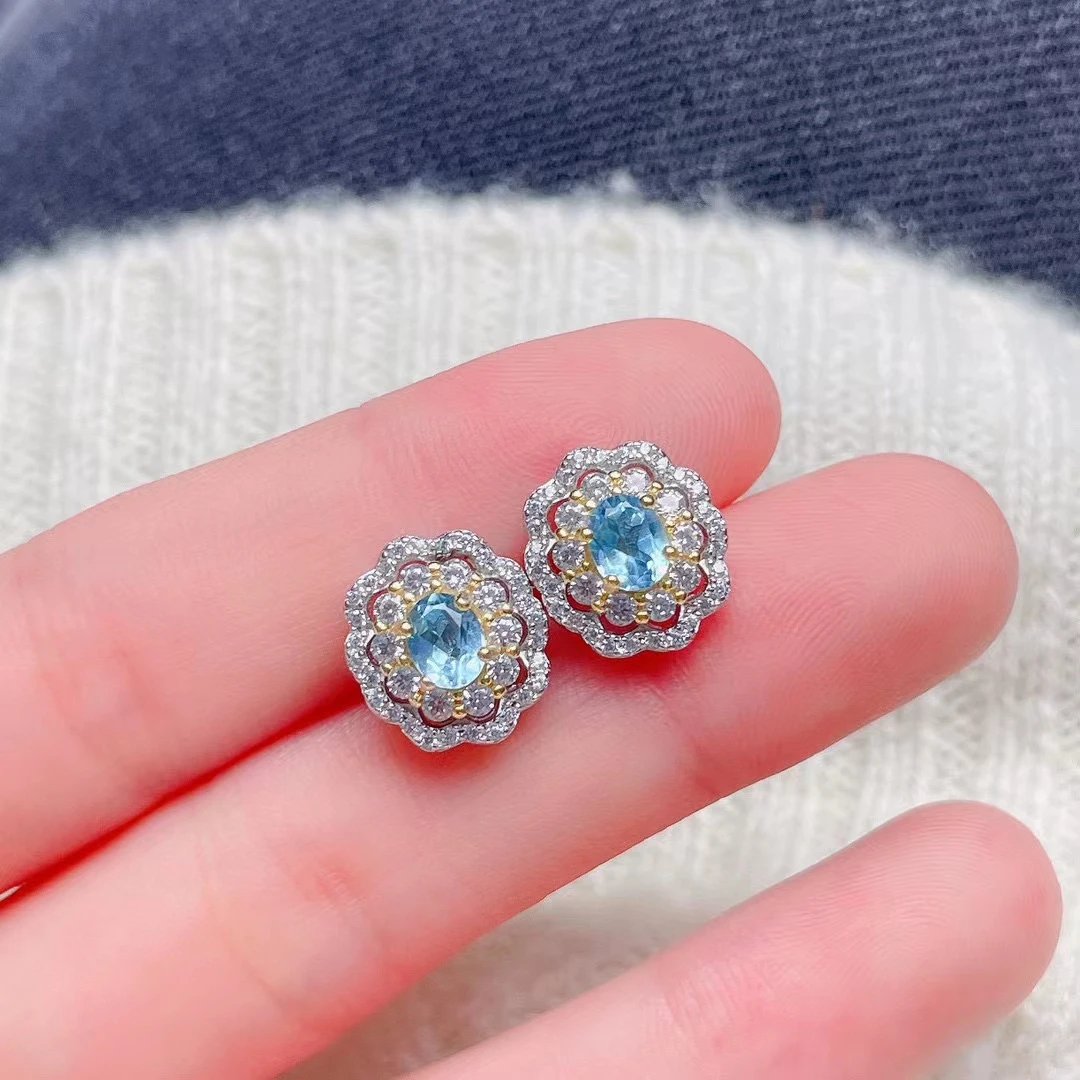 CoLifeLove Dazzling Topaz Stud Earrings Total 0.6ct 4mm*5mm Natural Toapz Earrings for Party 925 Silver Crystal Jewelry
CoLifeLove Dazzling Topaz Stud Earrings Total 0.6ct 4mm*5mm Natural Toapz Earrings for Party 925 Silver Crystal Jewelry