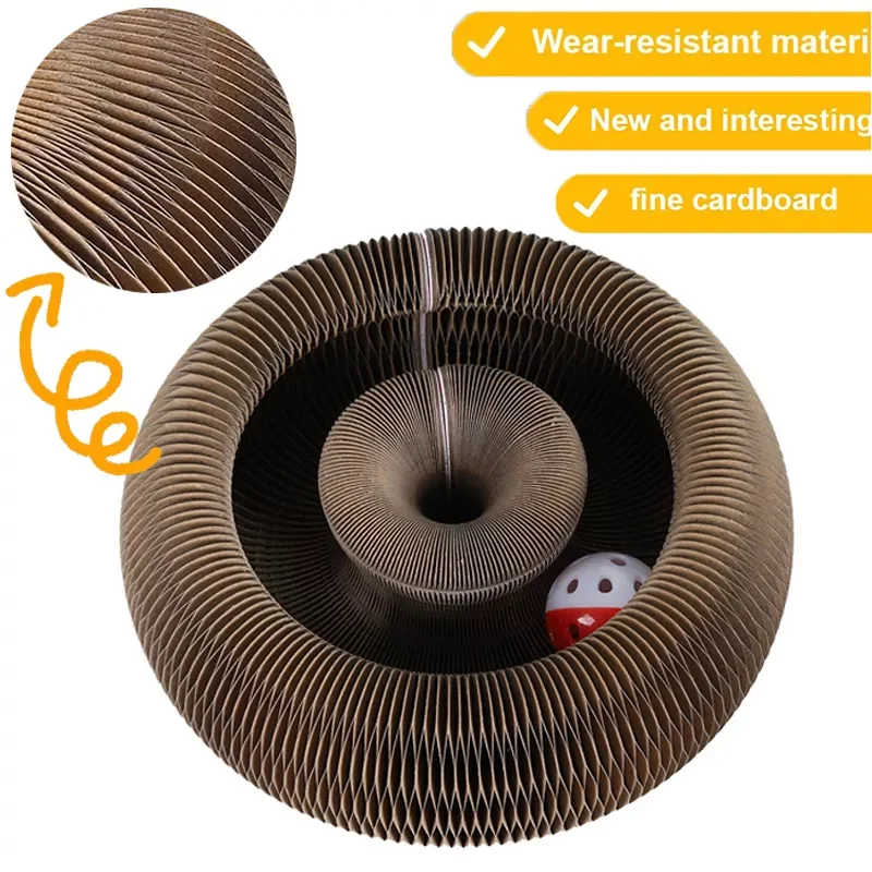 2023New Cat Scratch Board With Bell Magic Organ Cat Scratching Board Durable Cats Grinding Claw Toy Round Corrugated Cat Scratch 
2023New Cat Scratch Board With Bell Magic Organ Cat Scratching Board Durable Cats Grinding Claw Toy Round Corrugated Cat Scratch