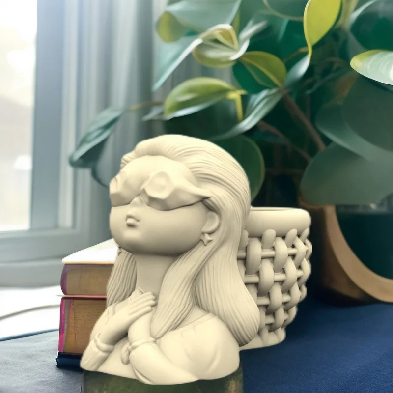 Silicone Mold Eye Mask Girl Flower Pot Succulent Pen Holder DIY Making Resin Concrete Vase Cactus Silicone Mold Home Decor Tool
Silicone Mold Eye Mask Girl Flower Pot Succulent Pen Holder DIY Making Resin Concrete Vase Cactus Silicone Mold Home Decor Tool