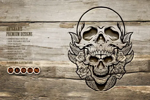 Dead Sugar Skull Dia De Los Muer Laser Cut Vector Files EPS AI DXF SVG PNG Format Files for CNC Laser Cutting Engraving Printing
Dead Sugar Skull Dia De Los Muer Laser Cut Vector Files EPS AI DXF SVG PNG Format Files for CNC Laser Cutting Engraving Printing