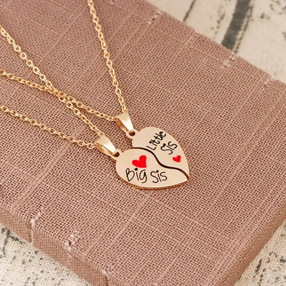 40%HOT1 Set Sister Necklace Heart Shape Chain Durable Corruption Resistance Women Pendant Set for Gift
40%HOT1 Set Sister Necklace Heart Shape Chain Durable Corruption Resistance Women Pendant Set for Gift