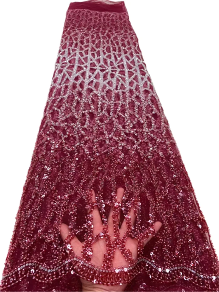 2021 wine Hot Sale French Sequins Lace Fabric African Party Wedding Lace Shiny Fashionable Design velvet laces fabric FZ549
2021 wine Hot Sale French Sequins Lace Fabric African Party Wedding Lace Shiny Fashionable Design velvet laces fabric FZ549