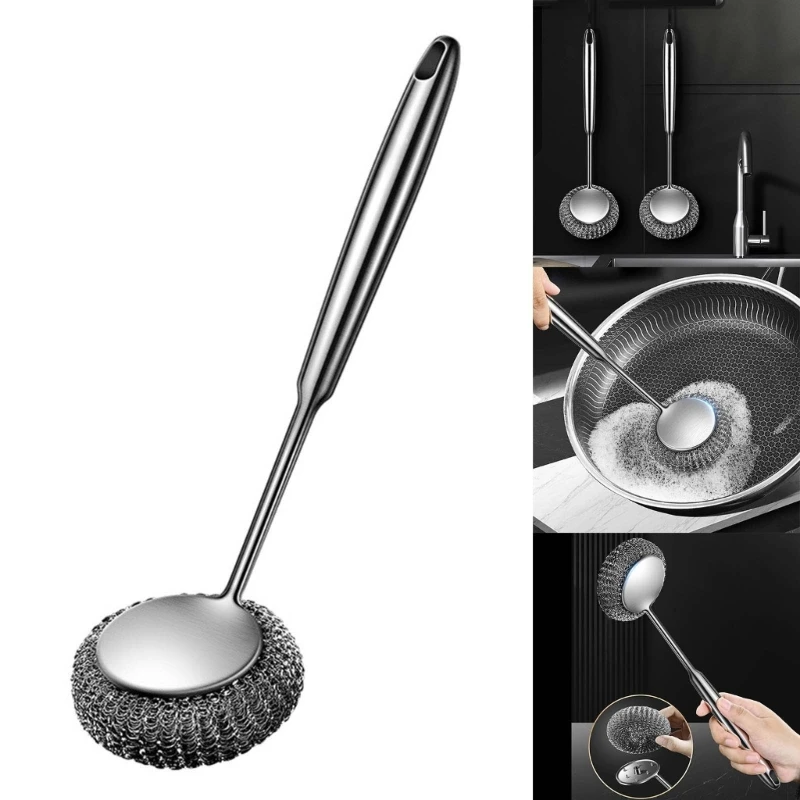 Effortlessly Remove Stubborn with Stainless Steel Scrubbers Brush for Washing Cast Iron Pan/Pot Kitchen Descaling
Effortlessly Remove Stubborn with Stainless Steel Scrubbers Brush for Washing Cast Iron Pan/Pot Kitchen Descaling