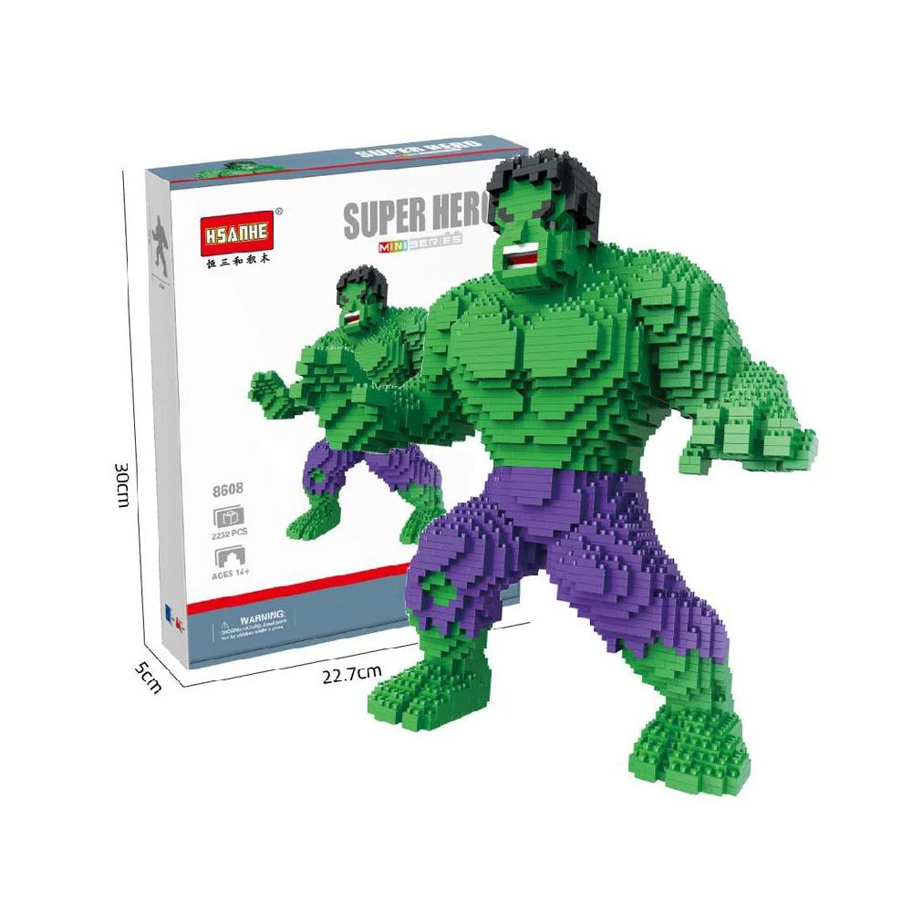 Marvel 2022 New Avengers Hulk Block Game 2252 Pieces Superhero Assembled Block Green Man Anime Action Figure Model Toy
Marvel 2022 New Avengers Hulk Block Game 2252 Pieces Superhero Assembled Block Green Man Anime Action Figure Model Toy