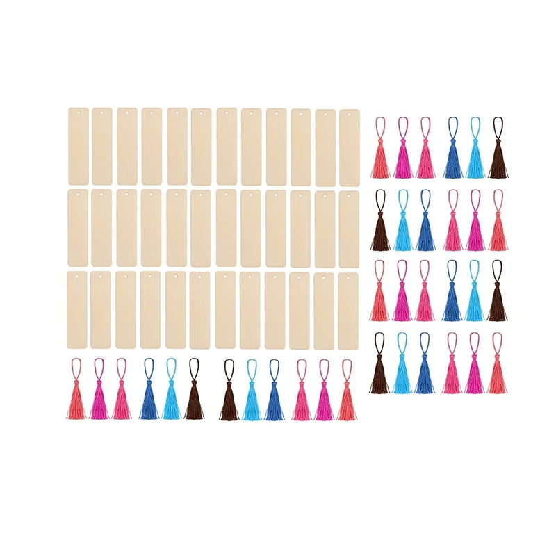 36 PCS Blank Wood Bookmarks And Tassels Rectangle Book Mark For Kids Painting Production Home DIY Craft Decorate
36 PCS Blank Wood Bookmarks And Tassels Rectangle Book Mark For Kids Painting Production Home DIY Craft Decorate