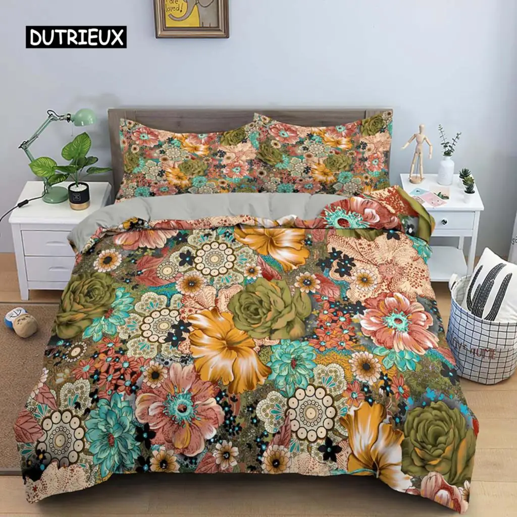 Vintage Flower King Queen Duvet Cover Peony Sunflower Bedding Set Tropical Floral Quilt Cover Boho Polyester Comforter Cover
Vintage Flower King Queen Duvet Cover Peony Sunflower Bedding Set Tropical Floral Quilt Cover Boho Polyester Comforter Cover