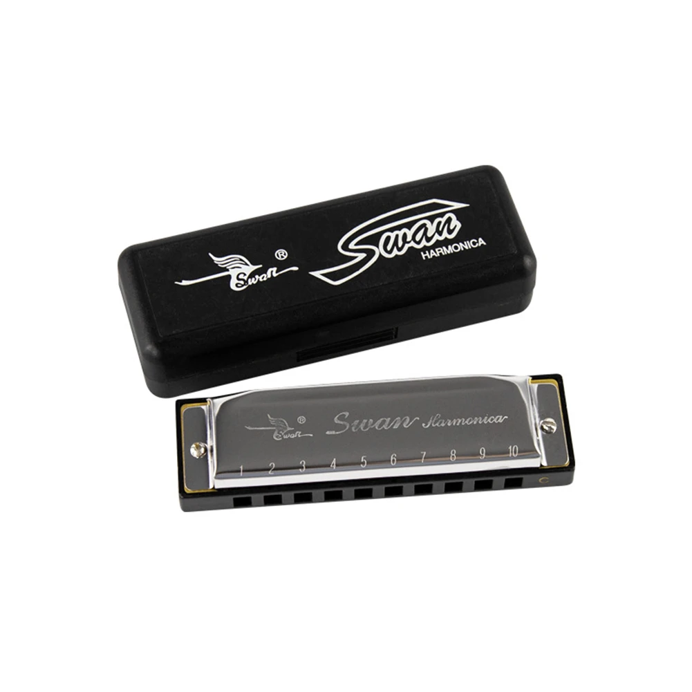 10 Hole Harmonica Musical Instrument Beginner Teaching Playing Gift SWAN BLUES Key Of C Mouth Organ With Case Brass Blues Harmo
10 Hole Harmonica Musical Instrument Beginner Teaching Playing Gift SWAN BLUES Key Of C Mouth Organ With Case Brass Blues Harmo