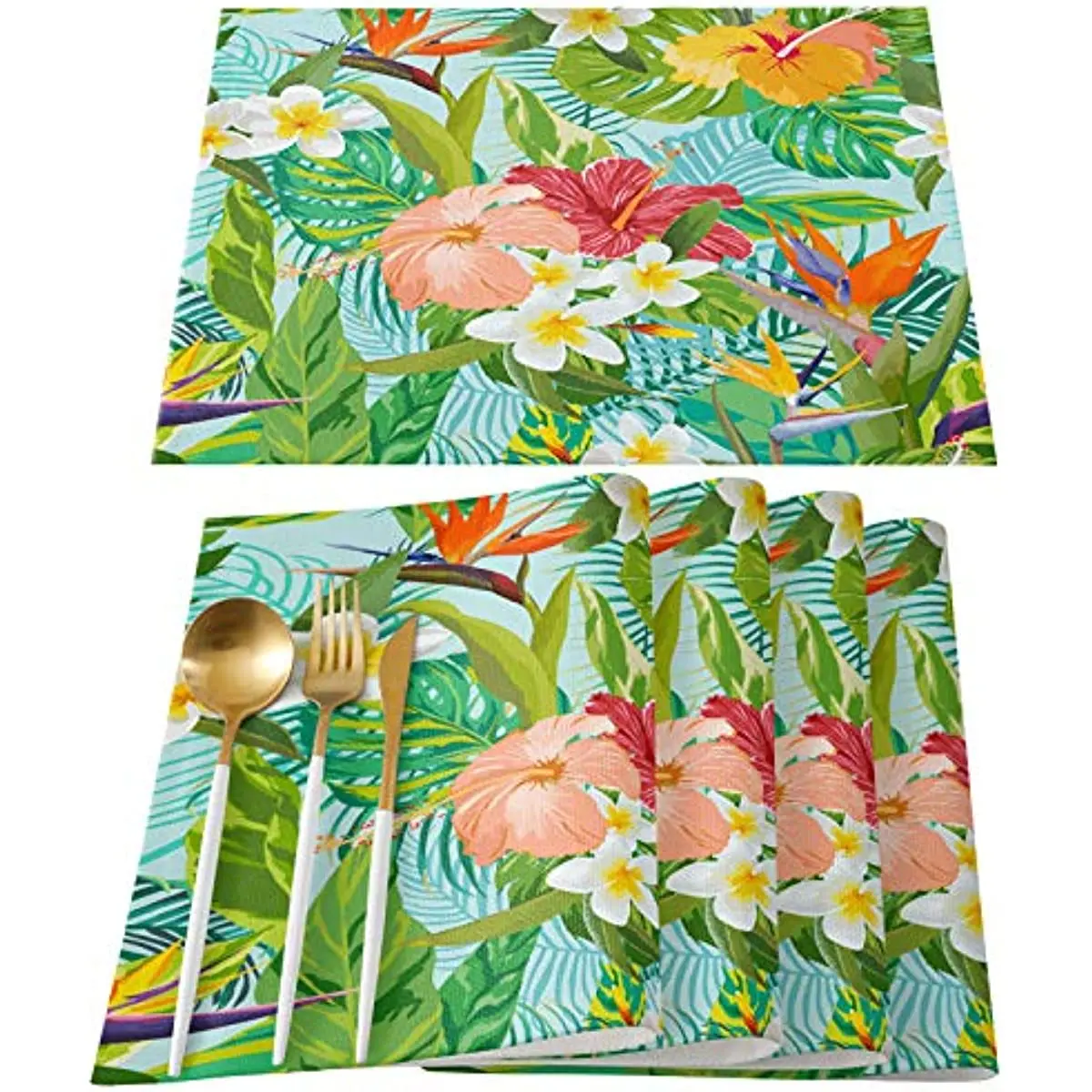 Tropical Flowers Place Mats Linen Dining Table Mat for Kitchen Washable Place Mats Heat-Insulation Non-Slip Plate Cup Mats
Tropical Flowers Place Mats Linen Dining Table Mat for Kitchen Washable Place Mats Heat-Insulation Non-Slip Plate Cup Mats