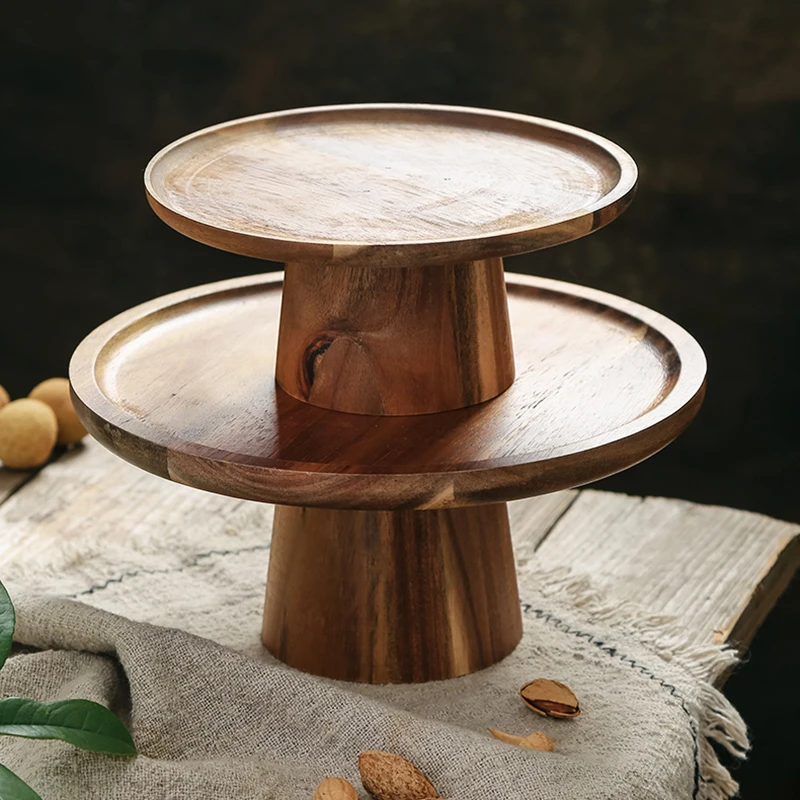 Round Solid Wooden Tray Fruit Snack Sushi High-footed Cake Plate Wooden Tray Kitchen Tool Living Display Plate tableware gift
Round Solid Wooden Tray Fruit Snack Sushi High-footed Cake Plate Wooden Tray Kitchen Tool Living Display Plate tableware gift