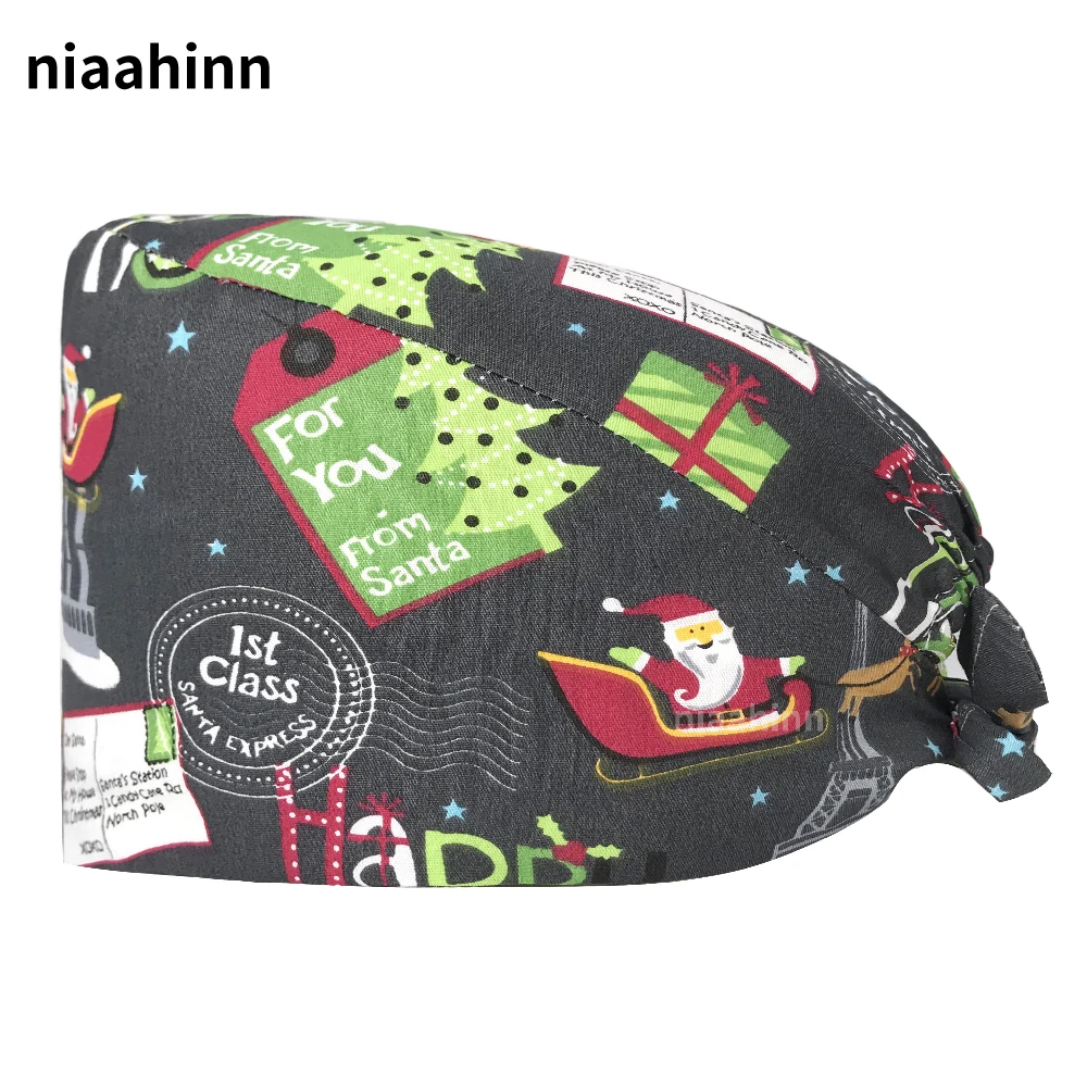 Medical Surgery Cap Adjustable Christmas Print Hat Women Health Carer Surgical Caps Beauty Salon Work Hat Pet Clinic Doctor Cap
Medical Surgery Cap Adjustable Christmas Print Hat Women Health Carer Surgical Caps Beauty Salon Work Hat Pet Clinic Doctor Cap
