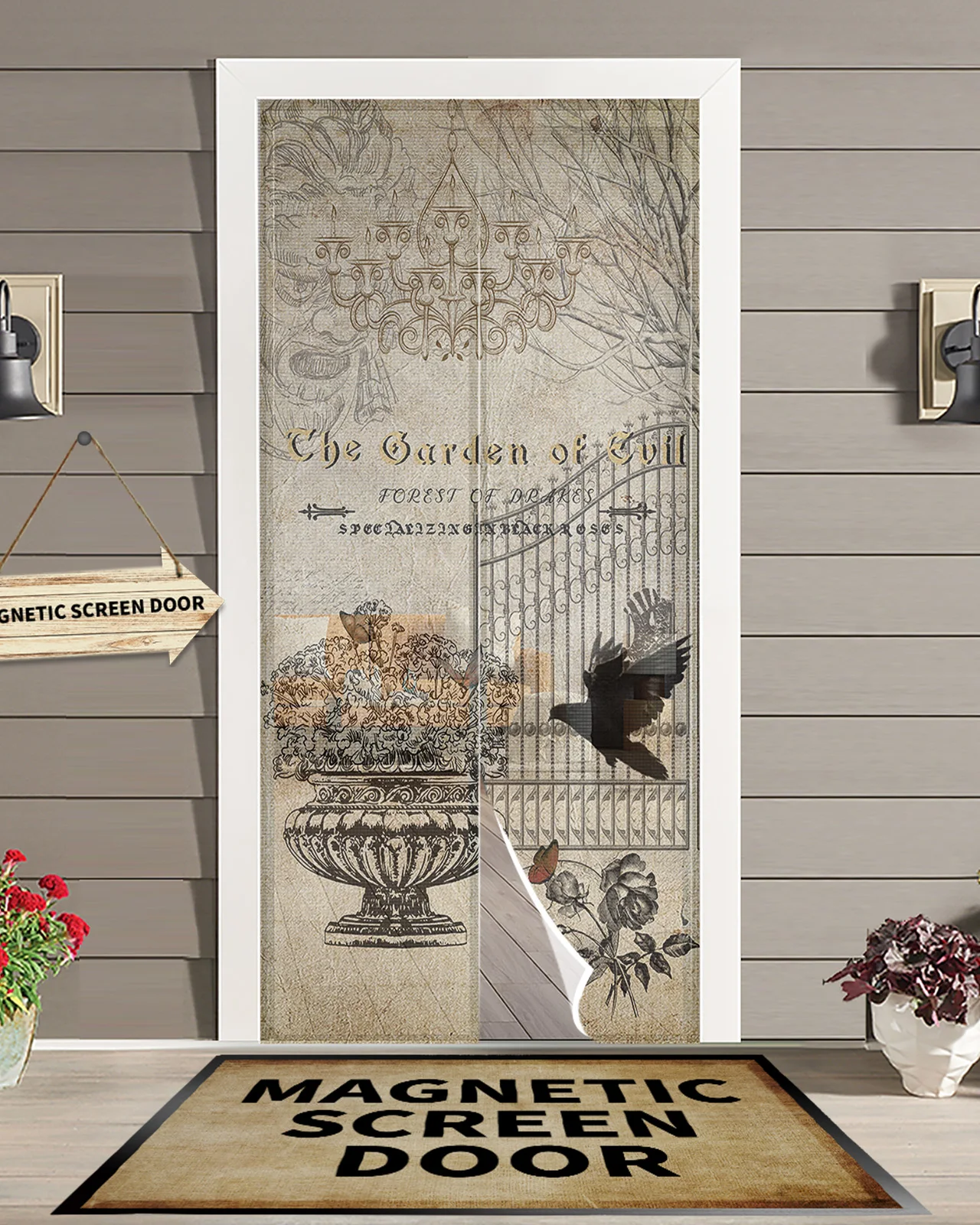 Halloween Crow Skeleton Magnetic Door Curtain Mosquito Net Anti Mosquito Bug Curtain Home Door Window Screen Net
Halloween Crow Skeleton Magnetic Door Curtain Mosquito Net Anti Mosquito Bug Curtain Home Door Window Screen Net