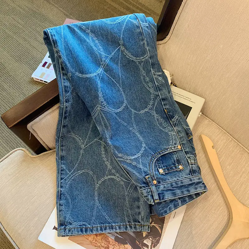 Woman Vintage High Waist Wide Leg Jeans for Female Casual Streetwear Loose Micro Flare Jeans Ladies Blue Long Denim Pants G72
Woman Vintage High Waist Wide Leg Jeans for Female Casual Streetwear Loose Micro Flare Jeans Ladies Blue Long Denim Pants G72