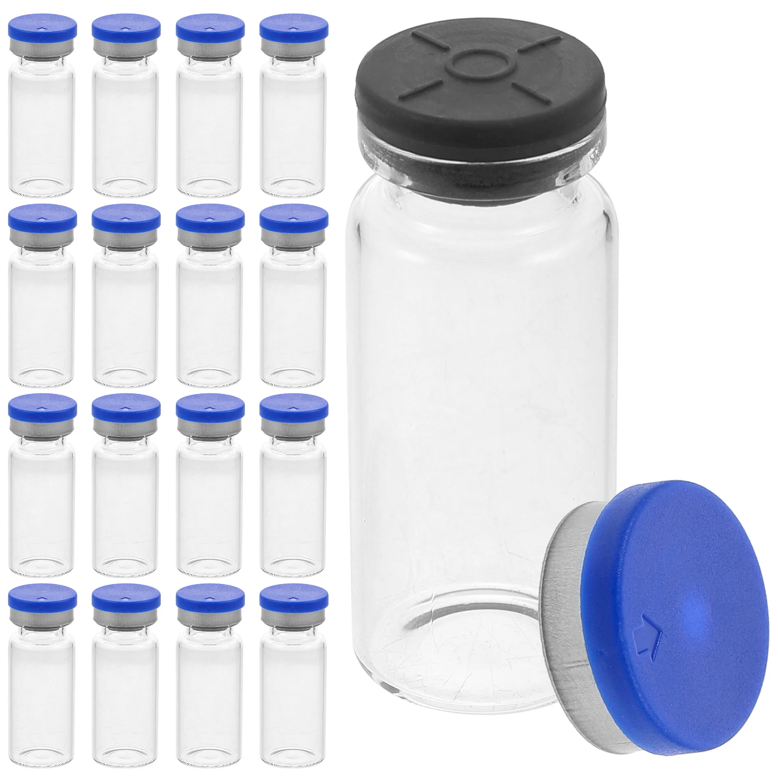 

20 Pcs Travel Size Liquid Containers Freeze-dried Powder Bottle Sample Glass Bottles Clear Vials Mini Empty