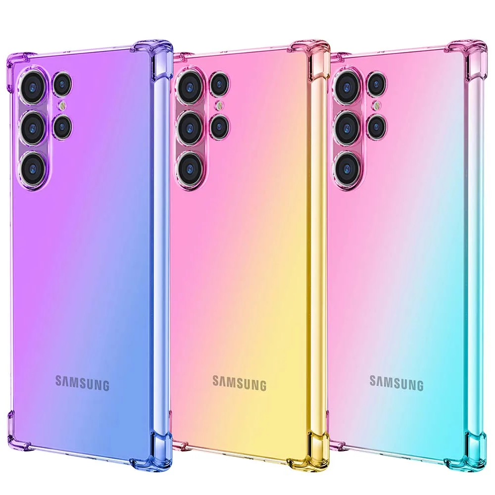 Чехол для телефона Samsung Galaxy S23 Ultra S22 Plus S21 Ultra S20, ультрапрозрачный градиентный гибкий противоударный чехол из ТПУ с защитой от царапин
Чехол для телефона Samsung Galaxy S23 Ultra S22 Plus S21 Ultra S20, ультрапрозрачный градиентный гибкий противоударный чехол из ТПУ с защитой от царапин