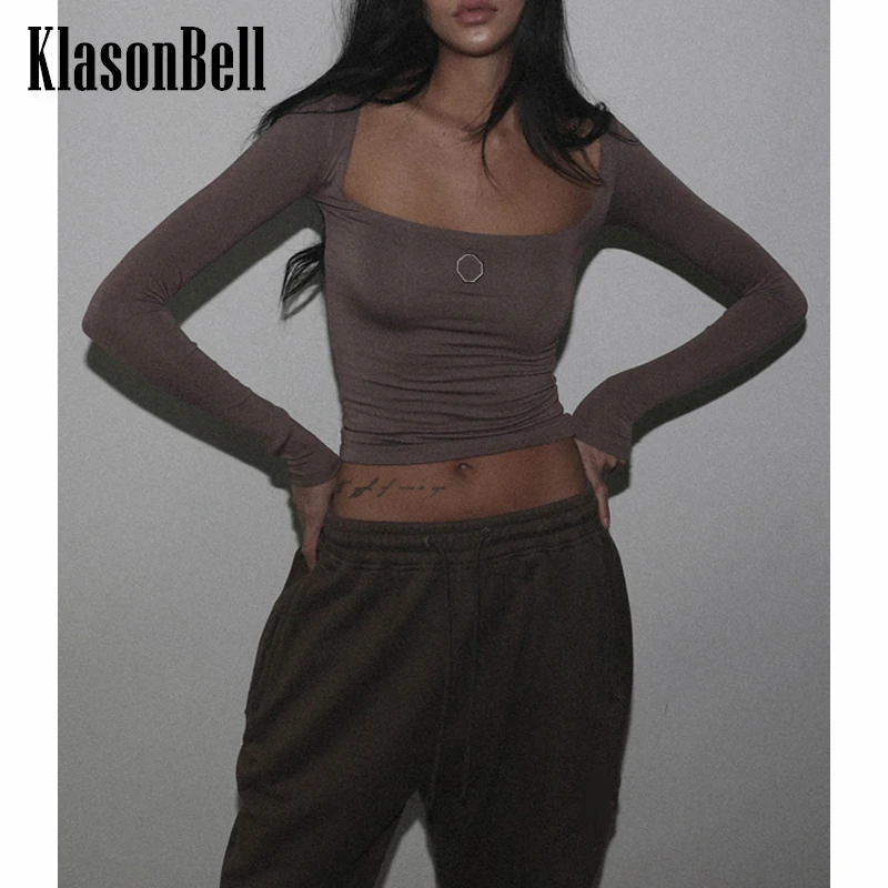 8.25 KlasonBell Embroidery Decoration Long Sleeve Slim Soft Comfortable Short T-Shirt Women
8.25 KlasonBell Embroidery Decoration Long Sleeve Slim Soft Comfortable Short T-Shirt Women