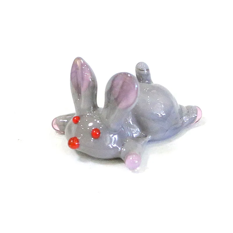 

Cute Bunny Mini Figurine Ornament Creative Cartoon Rabbit Tiny Statue Home Desk Fairy Garden Kawaii Decor New Year Gift for Kids