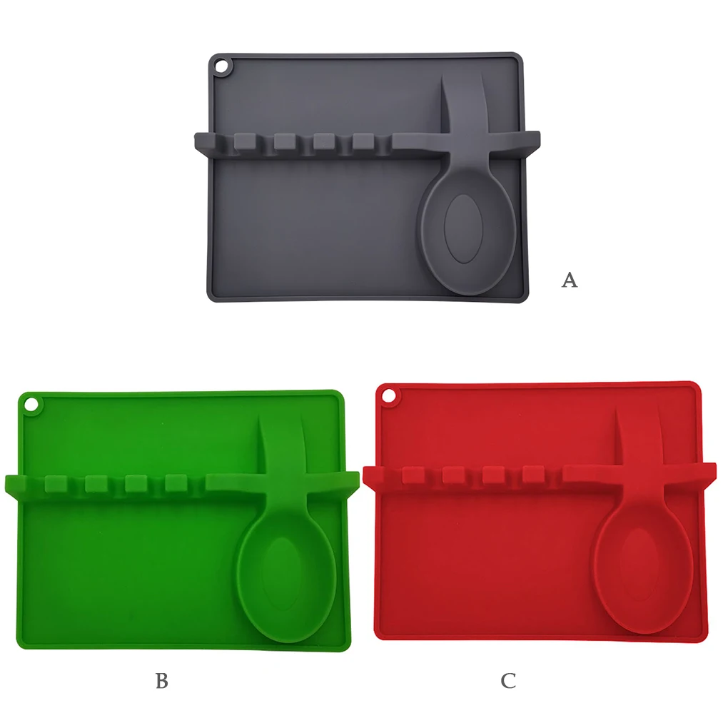 Spoon Rest 2-in-1 Silicone Spatula Holder Kitchen Utensil Storage Rack Cooking Tool Supplies Red
Spoon Rest 2-in-1 Silicone Spatula Holder Kitchen Utensil Storage Rack Cooking Tool Supplies Red
