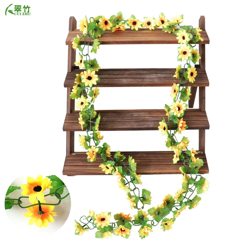 190cm Simulated Sunflower Vine Daisy Flower Sunflower Decoration The Indoor Air Conditioning Pipe Is Wrapped With Vines
190cm Simulated Sunflower Vine Daisy Flower Sunflower Decoration The Indoor Air Conditioning Pipe Is Wrapped With Vines