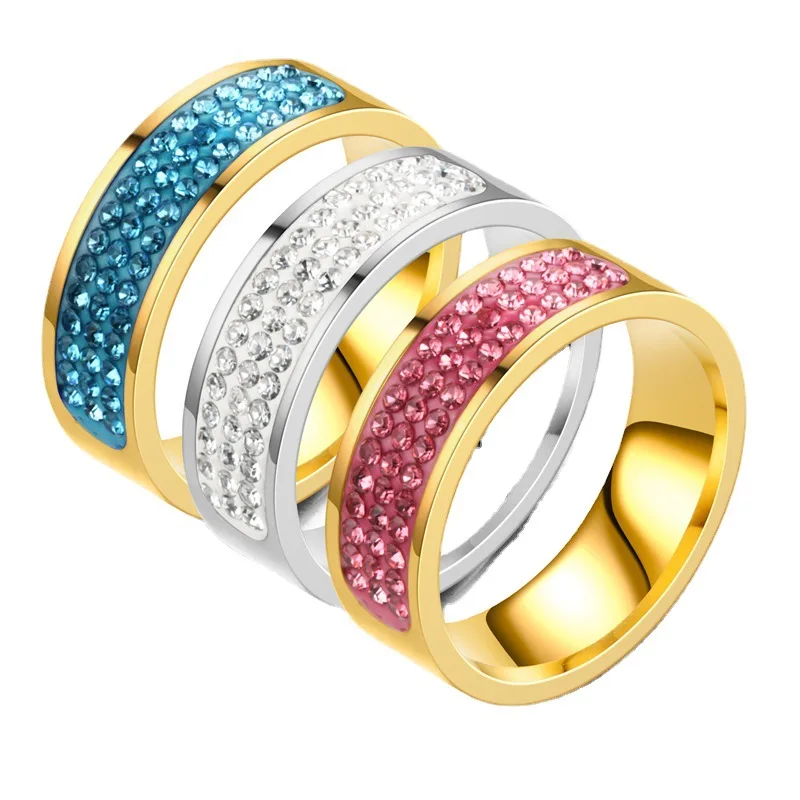 2023 New Titanium Steel Diamond Ring, Women's Three Row Full Diamond Stainless Steel Lovers' Ring Accessories Wholesale
2023 New Titanium Steel Diamond Ring, Women's Three Row Full Diamond Stainless Steel Lovers' Ring Accessories Wholesale