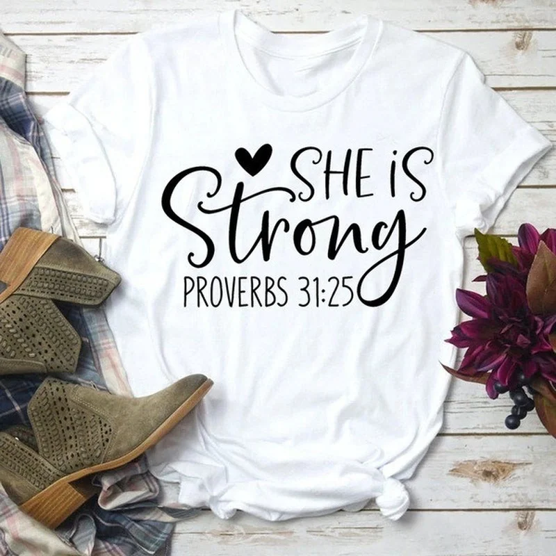She Is Strong Letter Print T Shirt Women Short Sleeve O Neck Tshirt Summer Women Tee Shirt Tops Camisetas Mujer DW265
She Is Strong Letter Print T Shirt Women Short Sleeve O Neck Tshirt Summer Women Tee Shirt Tops Camisetas Mujer DW265
