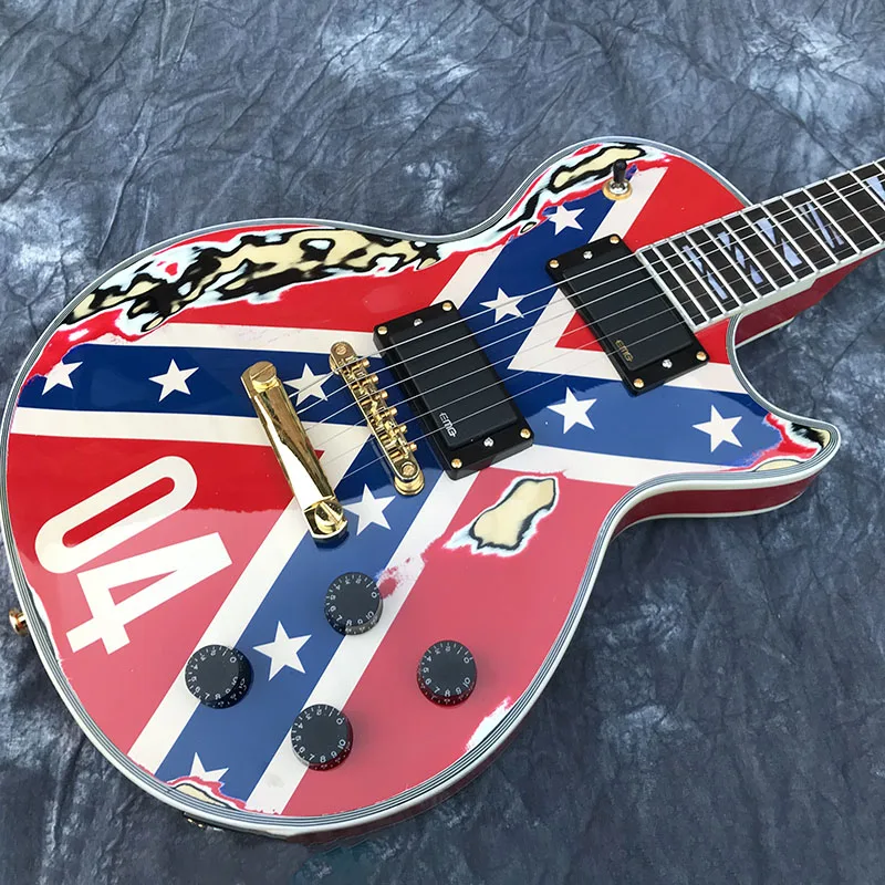 Китайская электрогитара 04, флаг на корпусе Les Maple Top Gold Hardware, под заказ, 6 струн
Китайская электрогитара 04, флаг на корпусе Les Maple Top Gold Hardware, под заказ, 6 струн