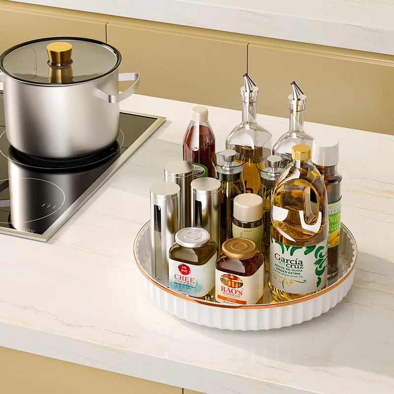 360 Rotating Spice Rack Organizer Seasoning Holder Kitchen Turntable Storage Tray Non-Slip Home Supplies for Bathroom, Cabinets 
360 Rotating Spice Rack Organizer Seasoning Holder Kitchen Turntable Storage Tray Non-Slip Home Supplies for Bathroom, Cabinets