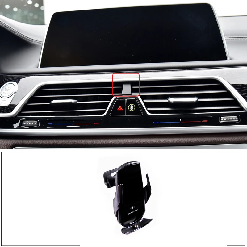 For BMW 7 Series G11 G12 2016-2021 Car Styling ABS Black Wireless Charging GPS Navigation Mobile Phone Stand Car Accessories
For BMW 7 Series G11 G12 2016-2021 Car Styling ABS Black Wireless Charging GPS Navigation Mobile Phone Stand Car Accessories