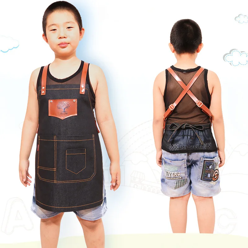 Children's denim apron painting nail art children art painting kindergarten apron custom logo
Children's denim apron painting nail art children art painting kindergarten apron custom logo