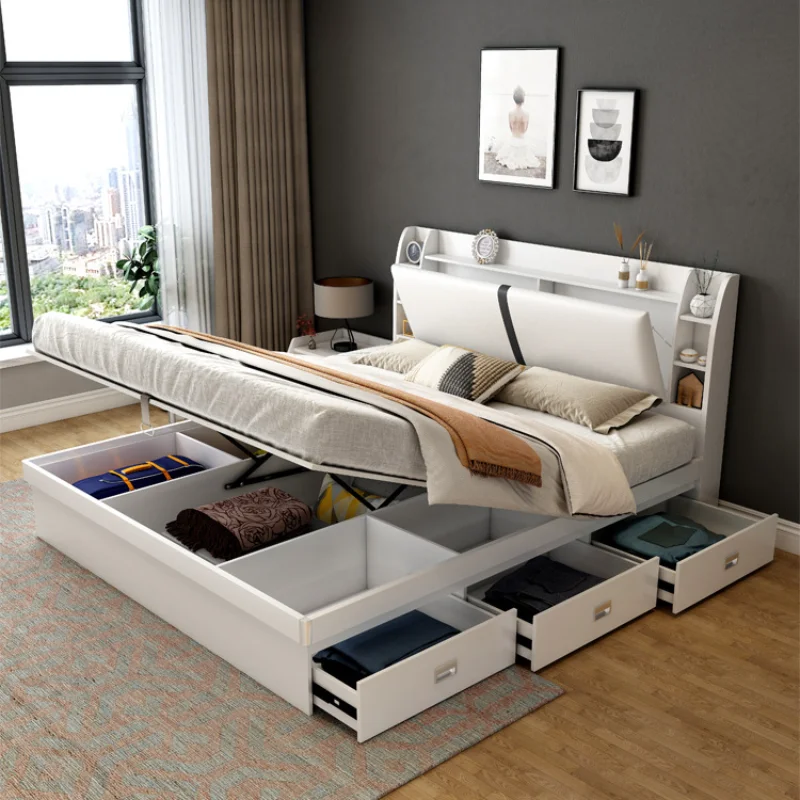 The product can be customized. The bed is modern, simple, double, 1.8m air pressure, and the storage bed of high box be
The product can be customized. The bed is modern, simple, double, 1.8m air pressure, and the storage bed of high box be