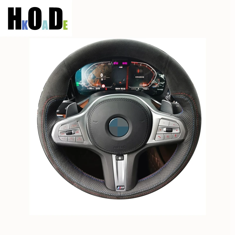 Для BMW M Sport G30 G31 G32 G20 G21 X3 G01 X4 G02 X5 G05 G14 G15 G16 Сделай Сам черная замша натуральная кожа чехол рулевого колеса автомобиля
Для BMW M Sport G30 G31 G32 G20 G21 X3 G01 X4 G02 X5 G05 G14 G15 G16 Сделай Сам черная замша натуральная кожа чехол рулевого колеса автомобиля