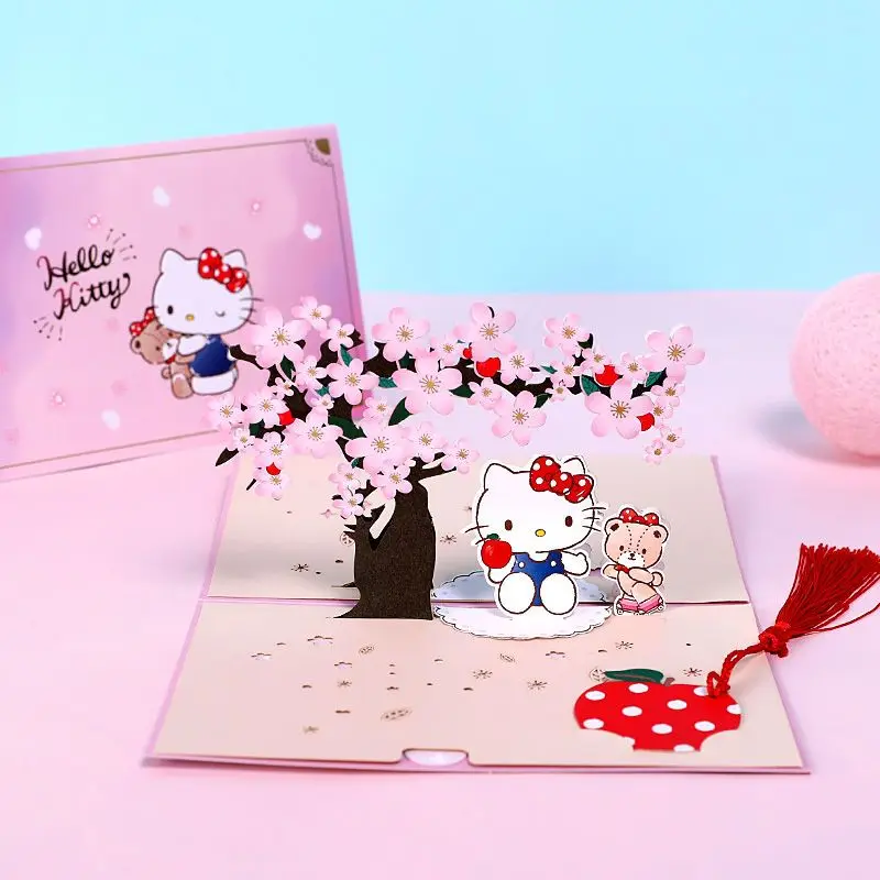 Открытка на день рождения Hello Kitty Sanrio Cinnamoroll мультяшная креативная трехмерная Складная самодельная маленькая открытка ручной работы для детей
Открытка на день рождения Hello Kitty Sanrio Cinnamoroll мультяшная креативная трехмерная Складная самодельная маленькая открытка ручной работы для детей