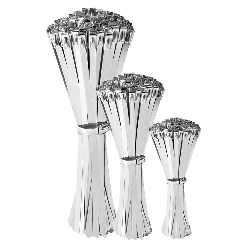 300 Piece Metal Cable Ties 300 Lb Tensile Strength 304 Stainless Steel Versatile Heavy Duty Self Locking Cable Ties
300 Piece Metal Cable Ties 300 Lb Tensile Strength 304 Stainless Steel Versatile Heavy Duty Self Locking Cable Ties