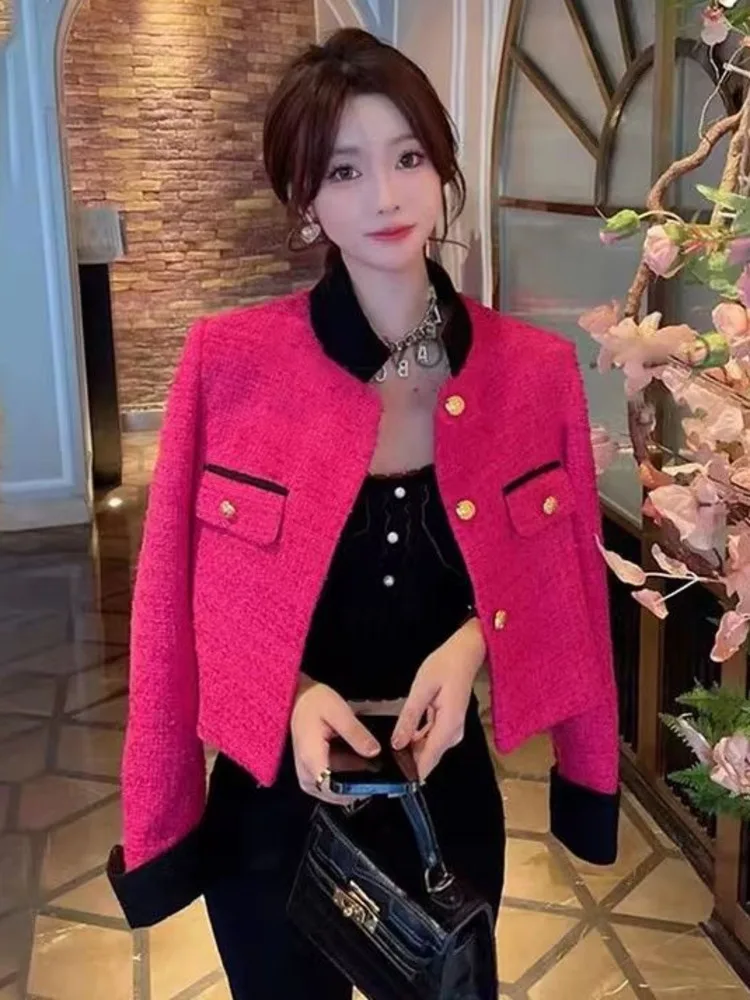 Luxurious Small Fragrance Tweed Jacket Coat Women's Autumn Winter New Korean Fashion Sweet Short Outerwear Temperament Casaco
Luxurious Small Fragrance Tweed Jacket Coat Women's Autumn Winter New Korean Fashion Sweet Short Outerwear Temperament Casaco