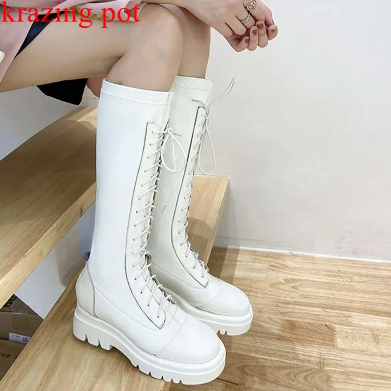 Krazinog Pot Cow Leather Handmade Equestrian Boots Keep Warm Winter Plus Size 43 Platform Women Thick Bottom Lace Up Knee Boots
Krazinog Pot Cow Leather Handmade Equestrian Boots Keep Warm Winter Plus Size 43 Platform Women Thick Bottom Lace Up Knee Boots