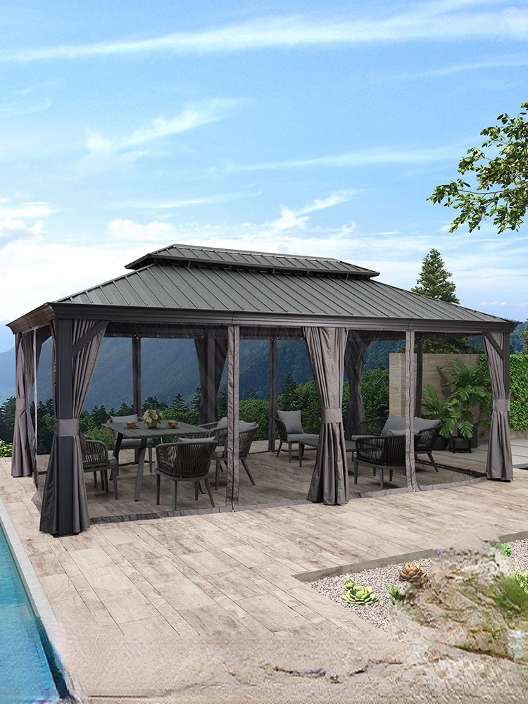 House sunshade pergola Pavilion villa courtyard outdoor simple courtyard aluminum alloy pavilion garden modern roof outdoor
House sunshade pergola Pavilion villa courtyard outdoor simple courtyard aluminum alloy pavilion garden modern roof outdoor