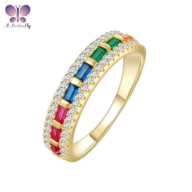 AButterfly 925 Sterling Silver Colored Gemstone Band Wedding Anniversary Gift Fine Jewelry Electroplated 14K Gold
AButterfly 925 Sterling Silver Colored Gemstone Band Wedding Anniversary Gift Fine Jewelry Electroplated 14K Gold