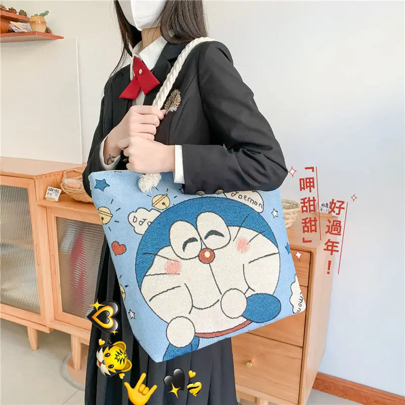Doraemon Bags 2022 Canvas Thai Style New Thick Rope Shoulder Women's Bag Double-Sided Linen Elephant Tote Embroidered Big Bags
Doraemon Bags 2022 Canvas Thai Style New Thick Rope Shoulder Women's Bag Double-Sided Linen Elephant Tote Embroidered Big Bags