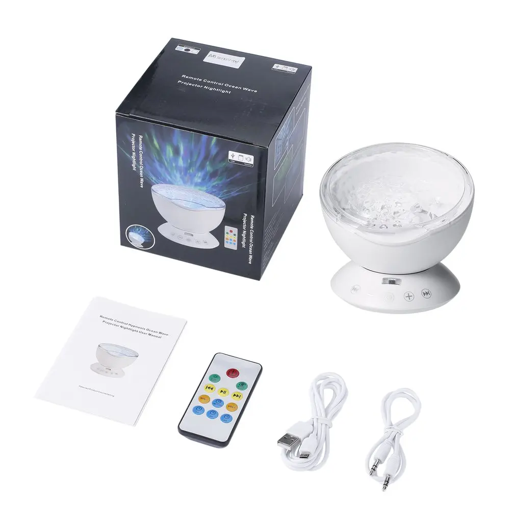 Remote Control Hypnosis Ocean Wave Projector Lamp Nightlight Built-in Music Player for Kids Bedroom Romantic Atmosphere 
Remote Control Hypnosis Ocean Wave Projector Lamp Nightlight Built-in Music Player for Kids Bedroom Romantic Atmosphere