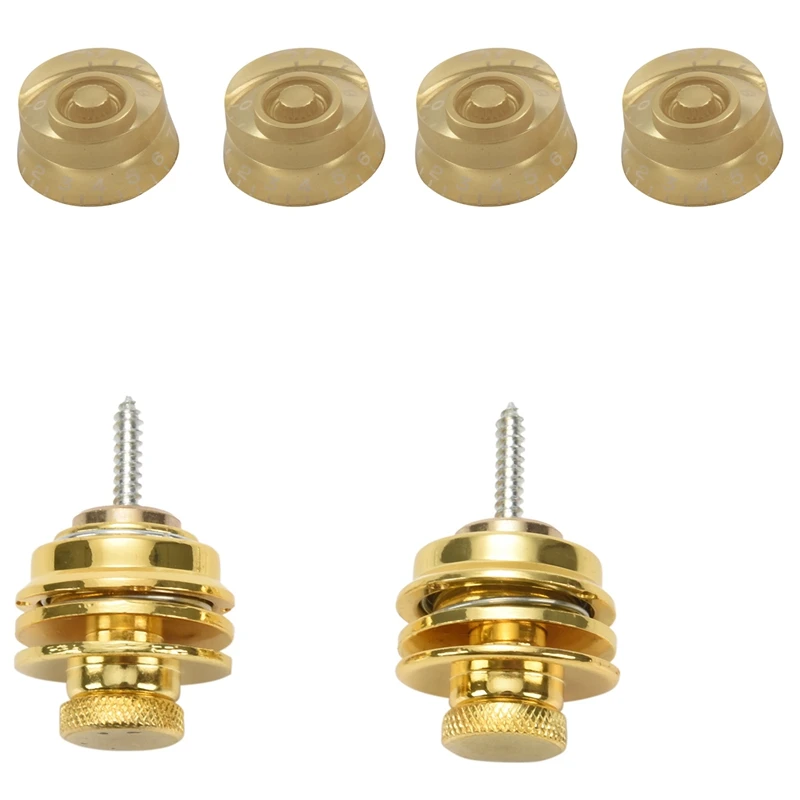 4 Pcs Electric Guitar Control Speed Knobs & 2 Pcs Non-Slip Guitar Strap Lock Guitar Belts Buckle Button Thread
4 Pcs Electric Guitar Control Speed Knobs & 2 Pcs Non-Slip Guitar Strap Lock Guitar Belts Buckle Button Thread