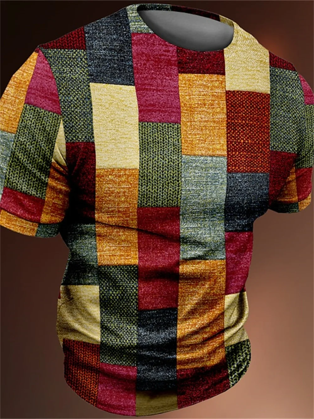 Men's 3D printed retro T-shirt, large casual street clothing short sleeved, summer checked stripe quick drying unisex shirt
Men's 3D printed retro T-shirt, large casual street clothing short sleeved, summer checked stripe quick drying unisex shirt