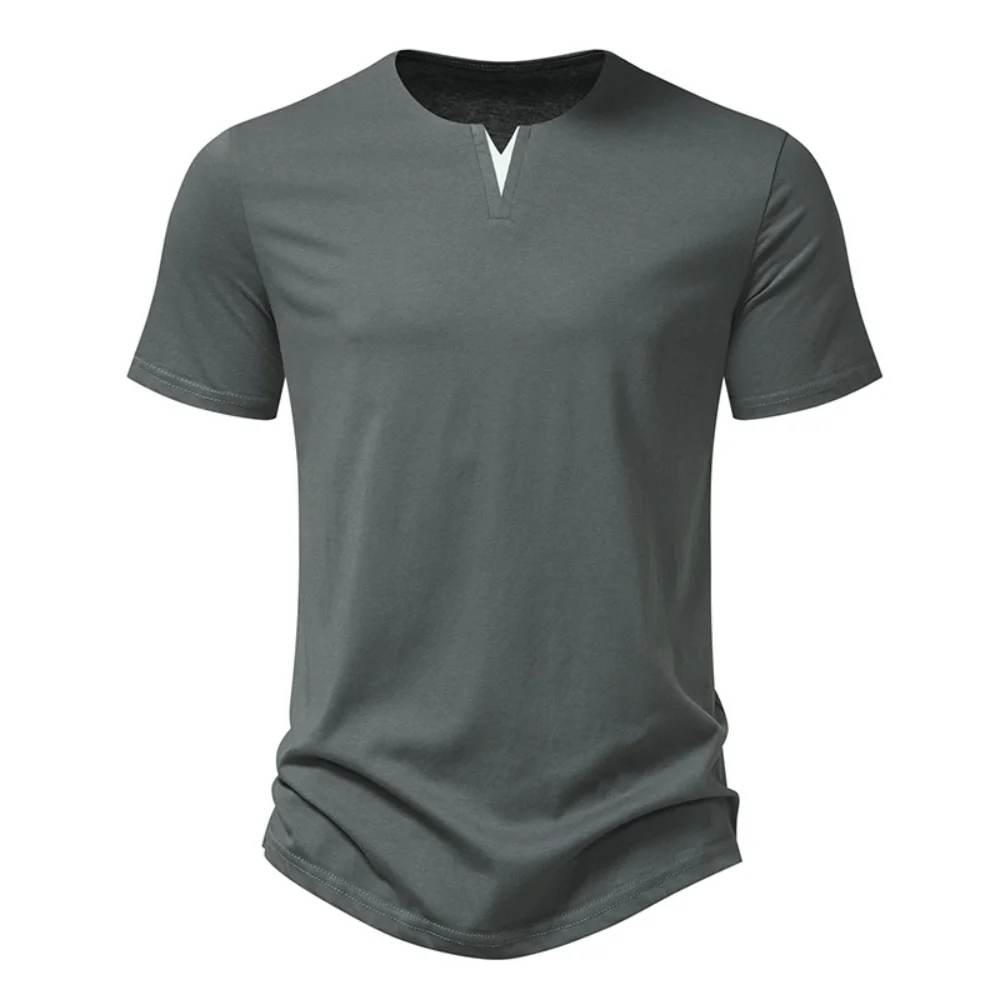 New Mens T Shirt Pure Color V Collar Short Sleeved Tops Tees Men T-Shirt Black Tights Man T-Shirts Fitness Cotton Men Clothes
New Mens T Shirt Pure Color V Collar Short Sleeved Tops Tees Men T-Shirt Black Tights Man T-Shirts Fitness Cotton Men Clothes