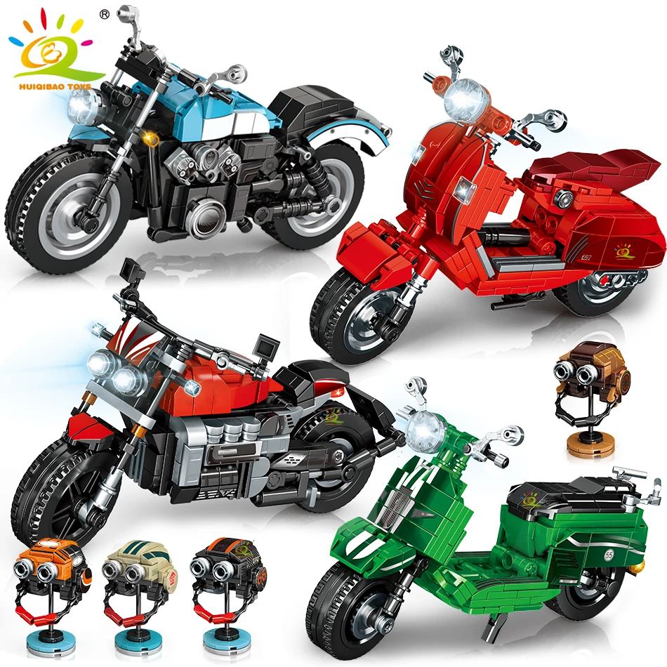 HUIQIBAO Motorcycle Model Building Blocks Speed Champions Motorbike MOC City Car Bricks Creative Construction Toys for Children
HUIQIBAO Motorcycle Model Building Blocks Speed Champions Motorbike MOC City Car Bricks Creative Construction Toys for Children