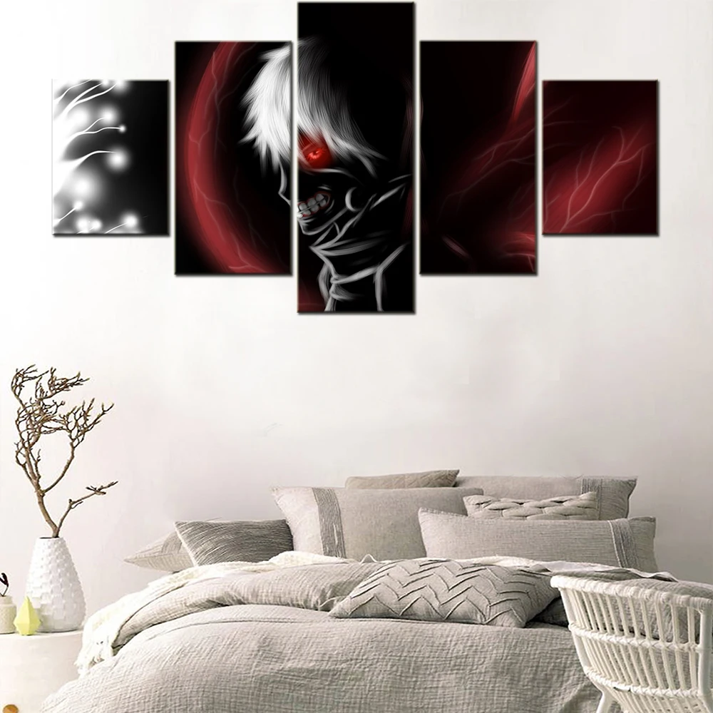 Wall Art Canvas Prints 5 Pieces Japan Anime Poster Tokyo Ghoul Pictures Living Room Decor Modular Home Decoration Accessories
Wall Art Canvas Prints 5 Pieces Japan Anime Poster Tokyo Ghoul Pictures Living Room Decor Modular Home Decoration Accessories