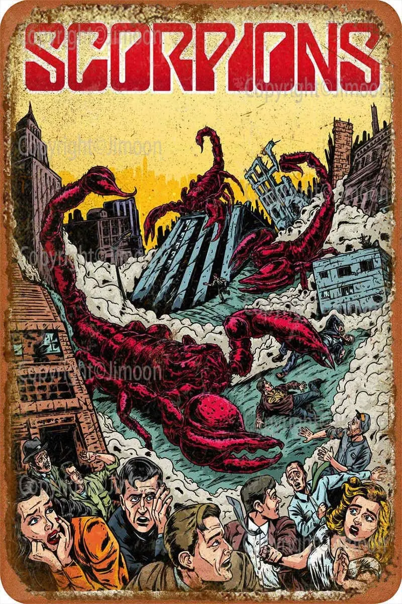 Scorpio-ns Vintage Tin Sign Art Iron Painting Rusty Poster Decoration Aluminum plaque
Scorpio-ns Vintage Tin Sign Art Iron Painting Rusty Poster Decoration Aluminum plaque